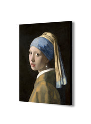 Girl with a Pearl Earring by Johannes Vermeer - Canvas Wall Art Framed Print