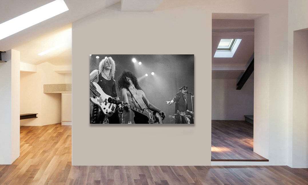GUNS N ROSES - Slash - Duff  - Axl - Live - Canvas Wall Art Print - Various Sizes