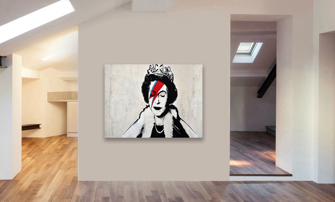 Banksy Ziggy Queen Canvas Wall Art Print - Various Sizes