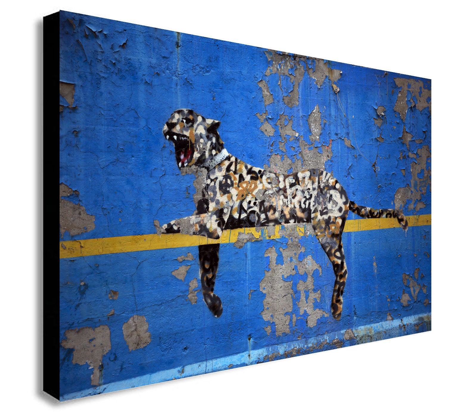 Banksy Bronx Zoo Leopard Modern Wall Art Canvas Print Framed - Various sizes