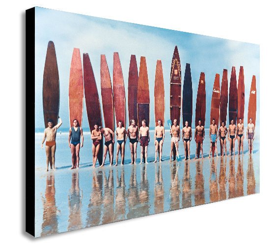 Surfers - Evolution of the Surfboard - Retro - Canvas Wall Art Print. Various Sizes