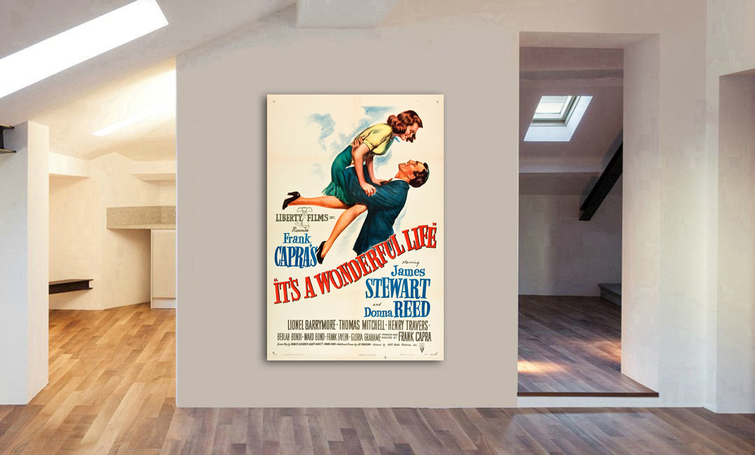 It's A Wonderful Life Movie Art - Canvas Wall Framed Print - Various Sizes