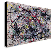 Jackson Pollock Number 34 - Canvas Wall Art Framed Print - Various Sizes