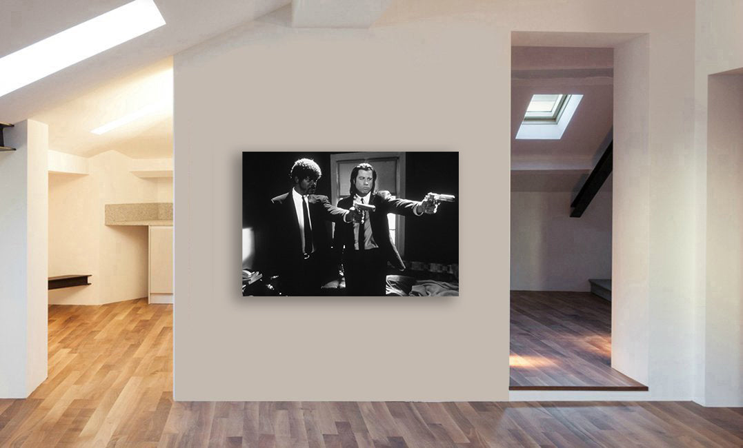 Pulp Fiction -Vincent and Jules- Canvas Wall Art Framed Print. Various Sizes