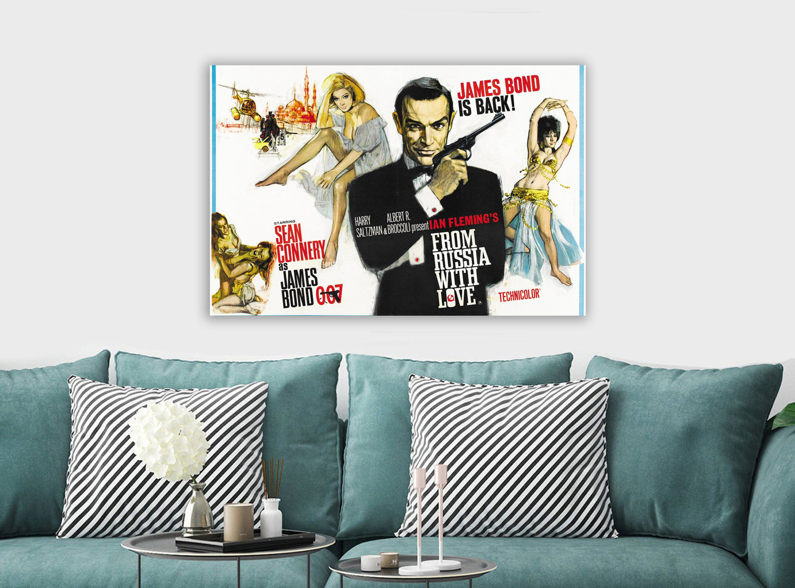 James Bond - From Russia With Love Movie - Canvas Wall Art Framed Print Various Sizes