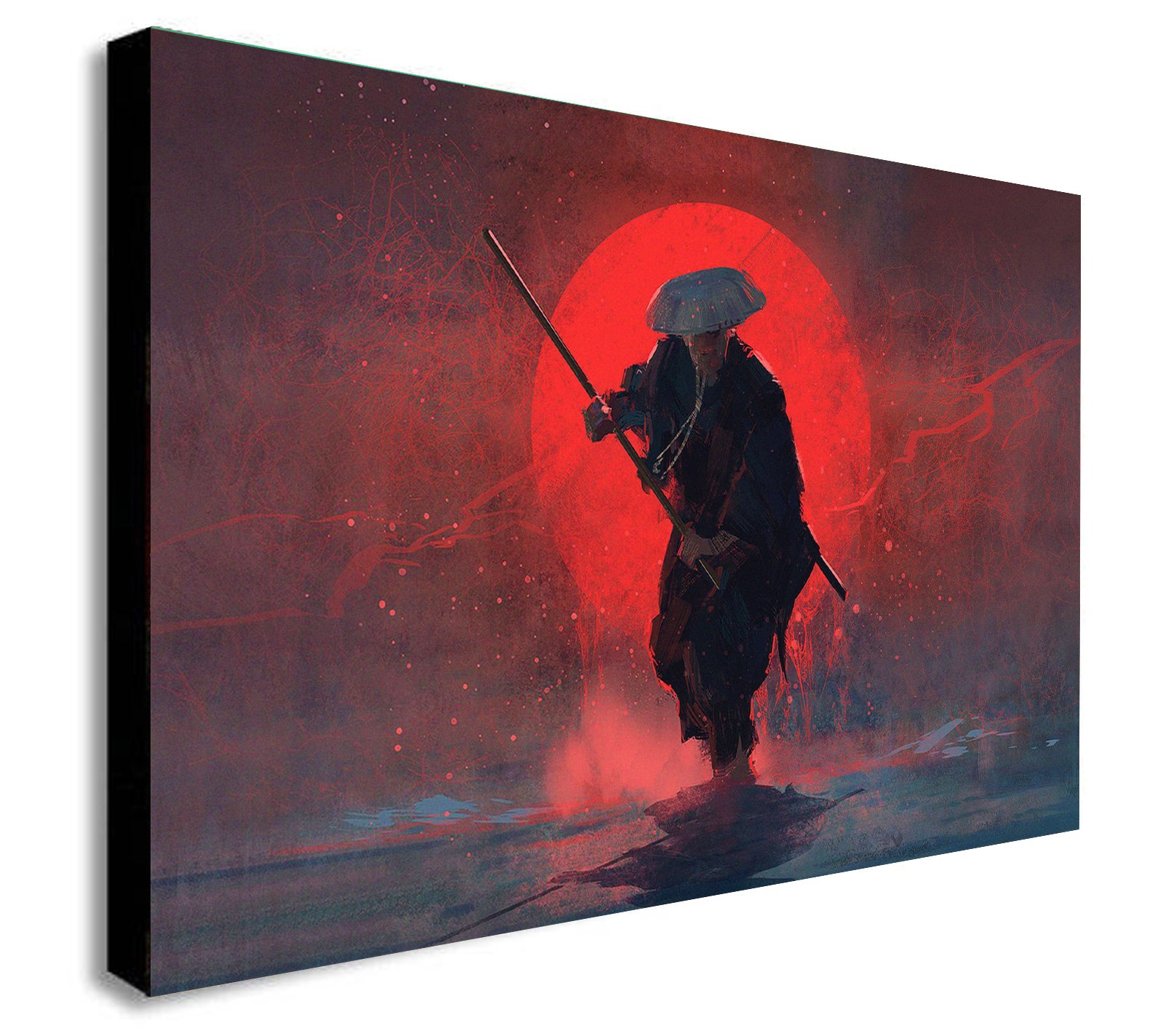 Samurai Warrior - Canvas Wall Art Framed Print - Various Sizes