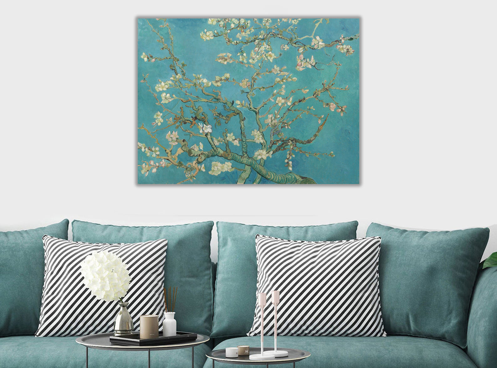 Van Gogh - Almond Blossom - Canvas Wall Art Framed  Print -Various Sizes