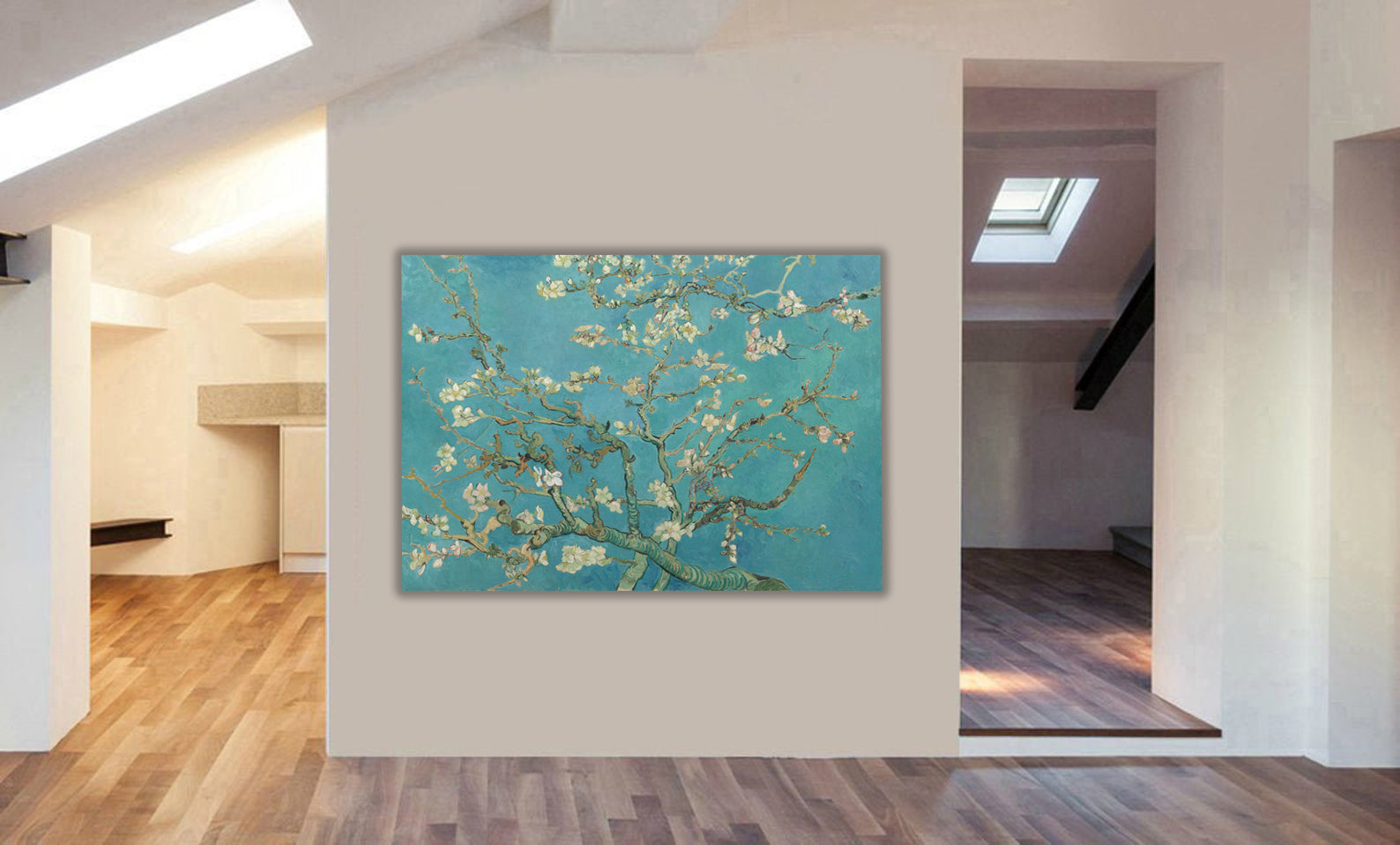 Van Gogh - Almond Blossom - Canvas Wall Art Framed  Print -Various Sizes