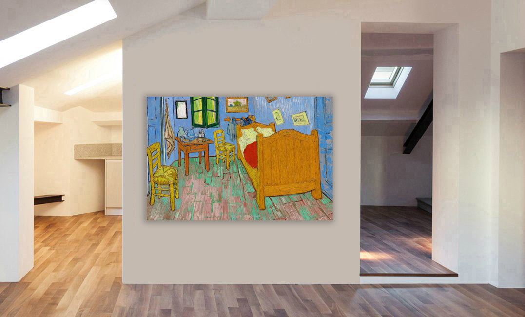 The Bedroom by Vincent Van Gogh - Canvas Wall Art Framed Print - Various Sizes