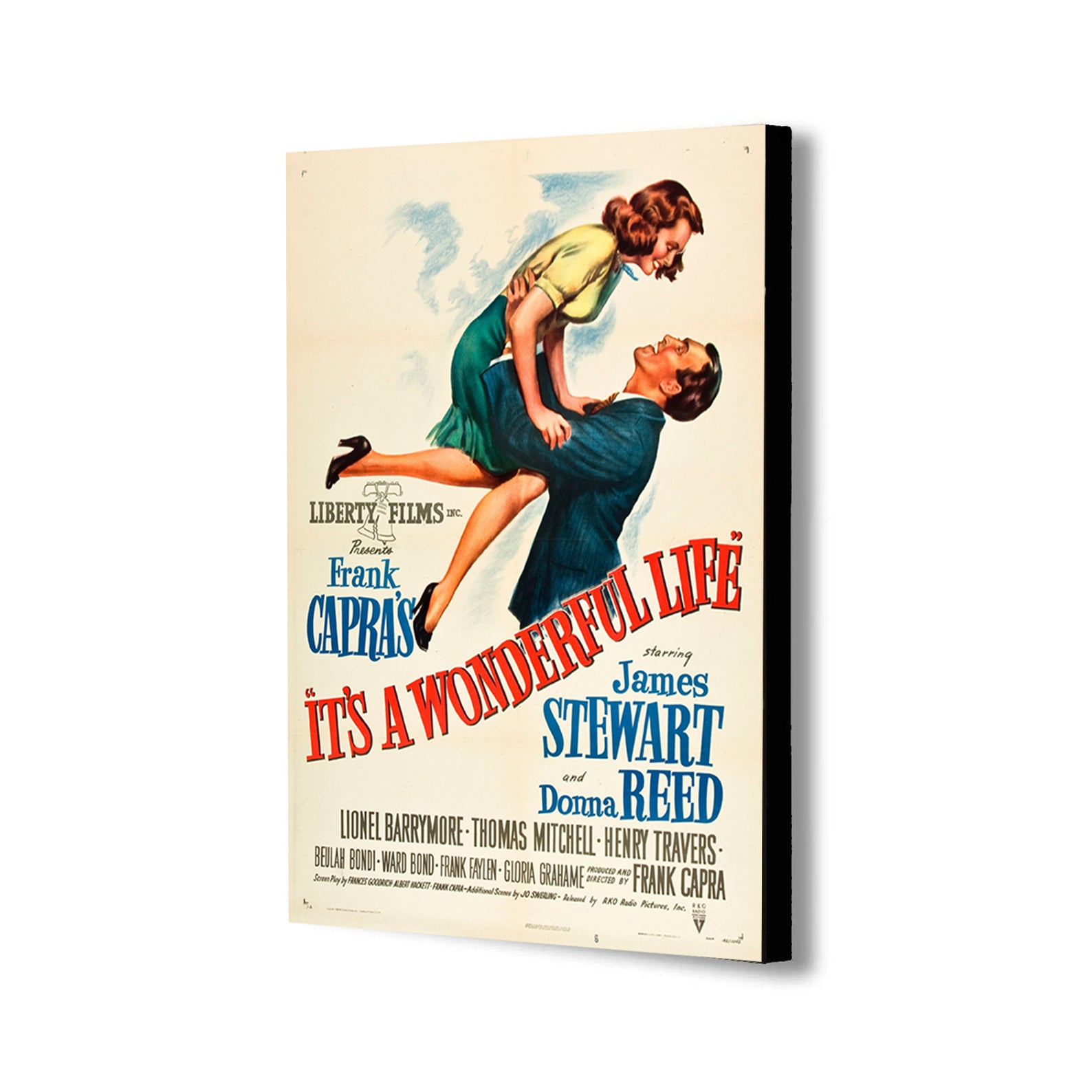 It's A Wonderful Life Movie Art - Canvas Wall Framed Print - Various Sizes