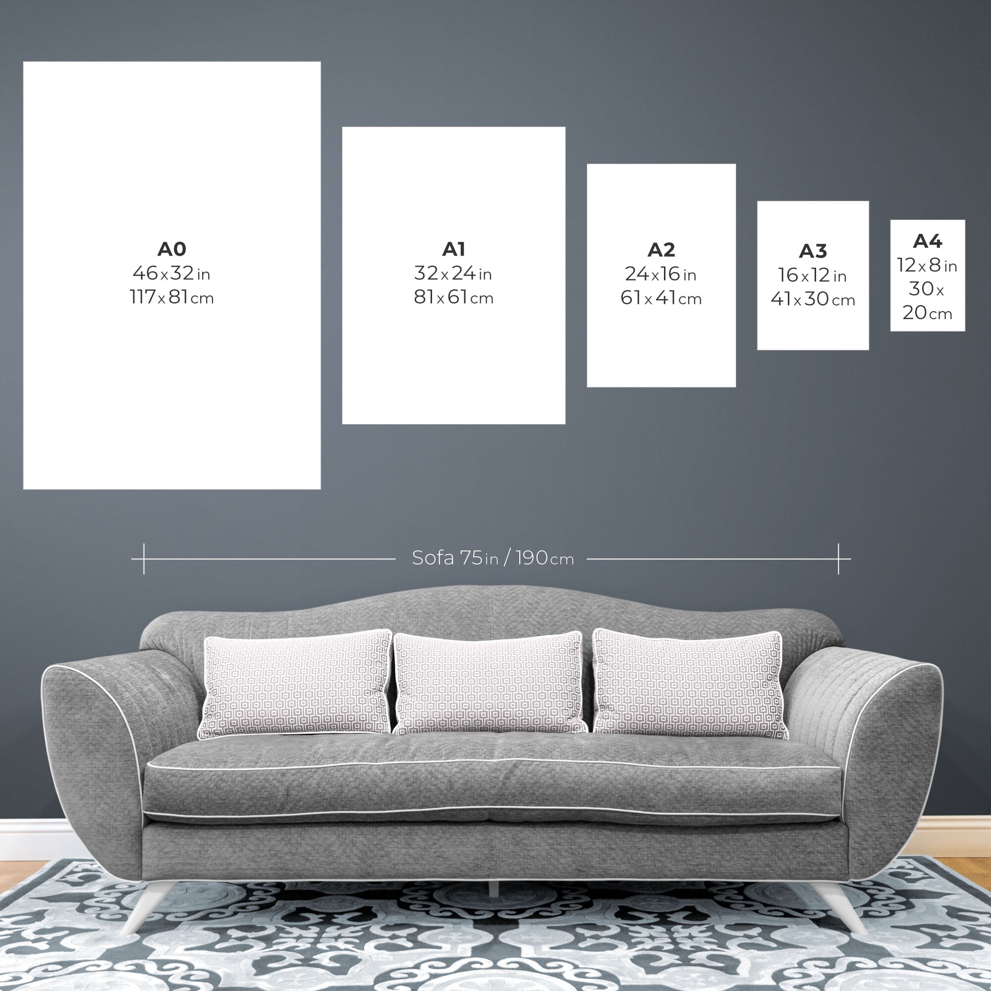 Bauhaus 3 Circles Wall Art - Canvas Wall Art Framed Print - Various Sizes