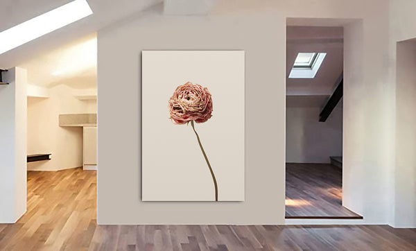 Aesthetic Flower - Minimalistic Wall Art - Canvas Wall Art Framed Print - Various Sizes