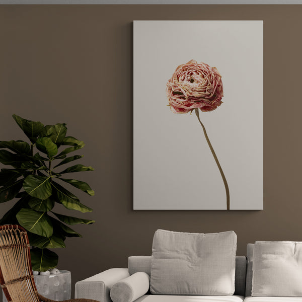 Aesthetic Flower - Minimalistic Wall Art - Canvas Wall Art Framed Print - Various Sizes