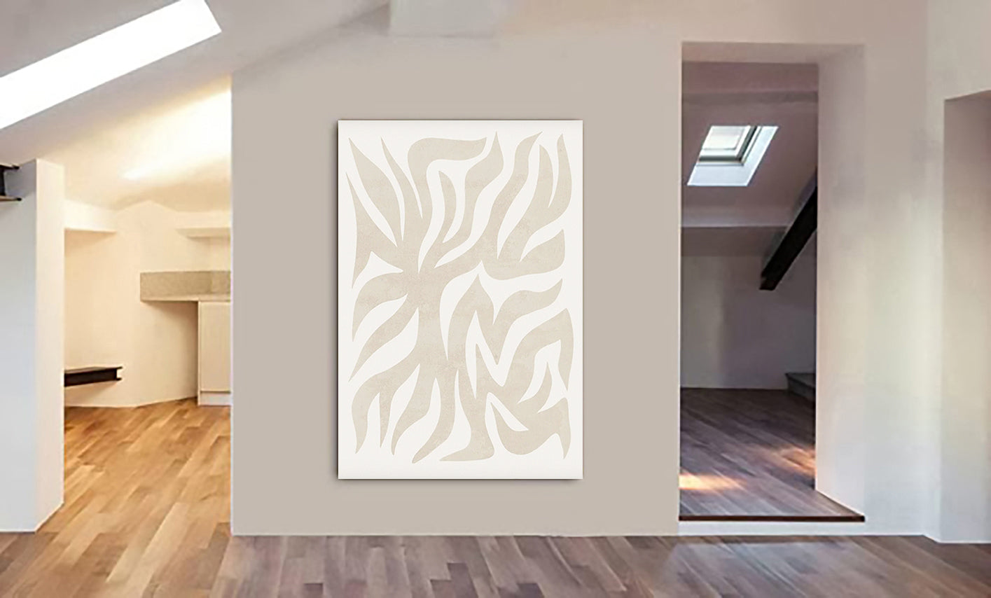 Earth Tones Shapes - Abstract Wall Art - Canvas Wall Art Framed Print - Various Sizes