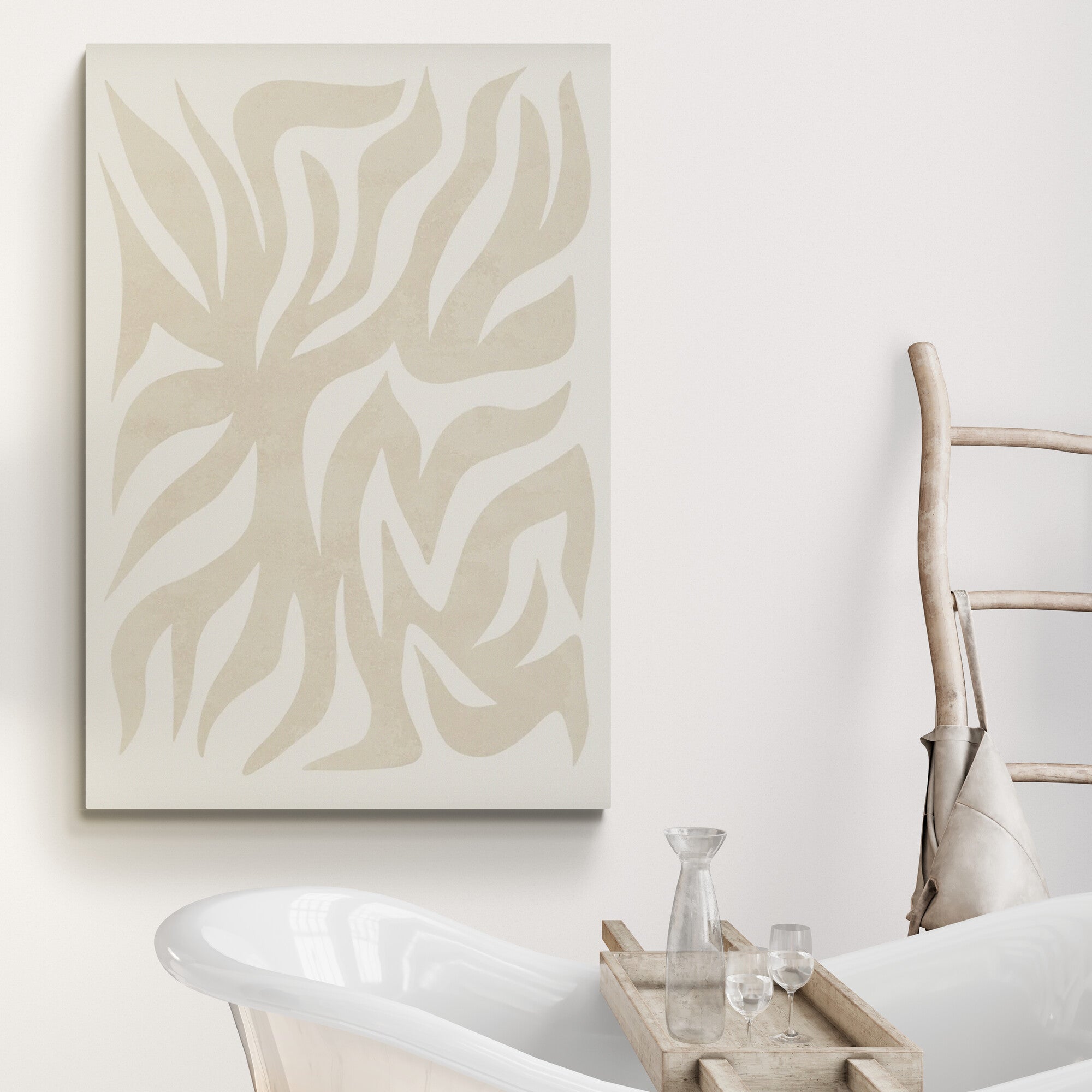 Earth Tones Shapes - Abstract Wall Art - Canvas Wall Art Framed Print - Various Sizes