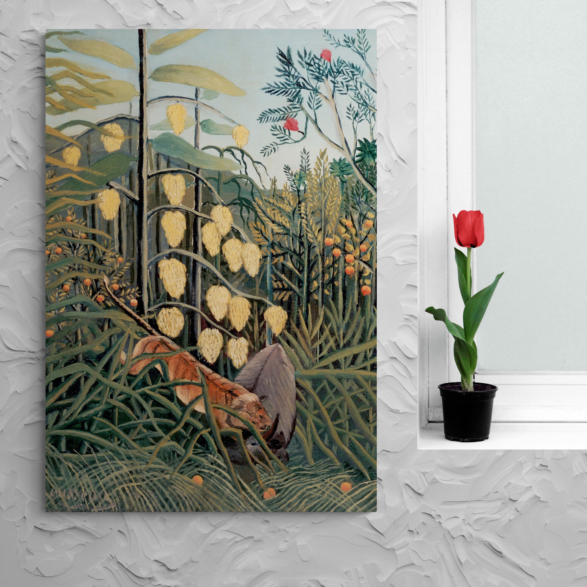 Henri Rousseau - Tropical Wall Art - Botanical Prints - 3 Piece Wall Art - Canvas Wall Art Framed Prints - Various Sizes