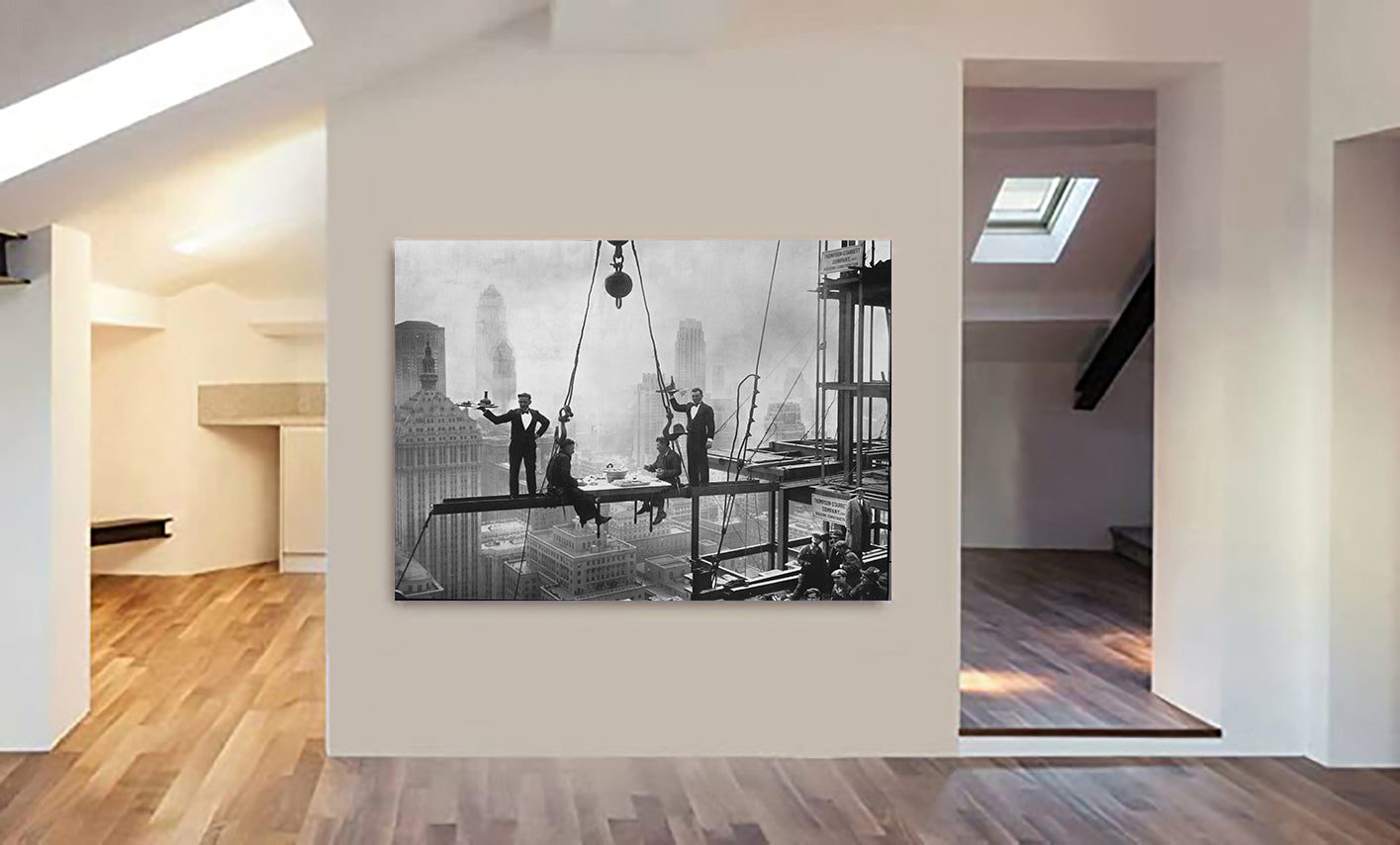 Heavenly Diner - The Waldorf - Vintage Photography Wall Art - New York - Skyline 1930 - Canvas Wall Art Framed Print - Various Sizes