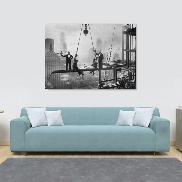 Heavenly Diner - The Waldorf - Vintage Photography Wall Art - New York - Skyline 1930 - Canvas Wall Art Framed Print - Various Sizes