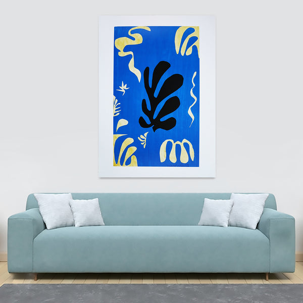 Henri Matisse - Composition On Blue - Abstract Wall Art - Canvas Wall Art Framed Print - Various Sizes