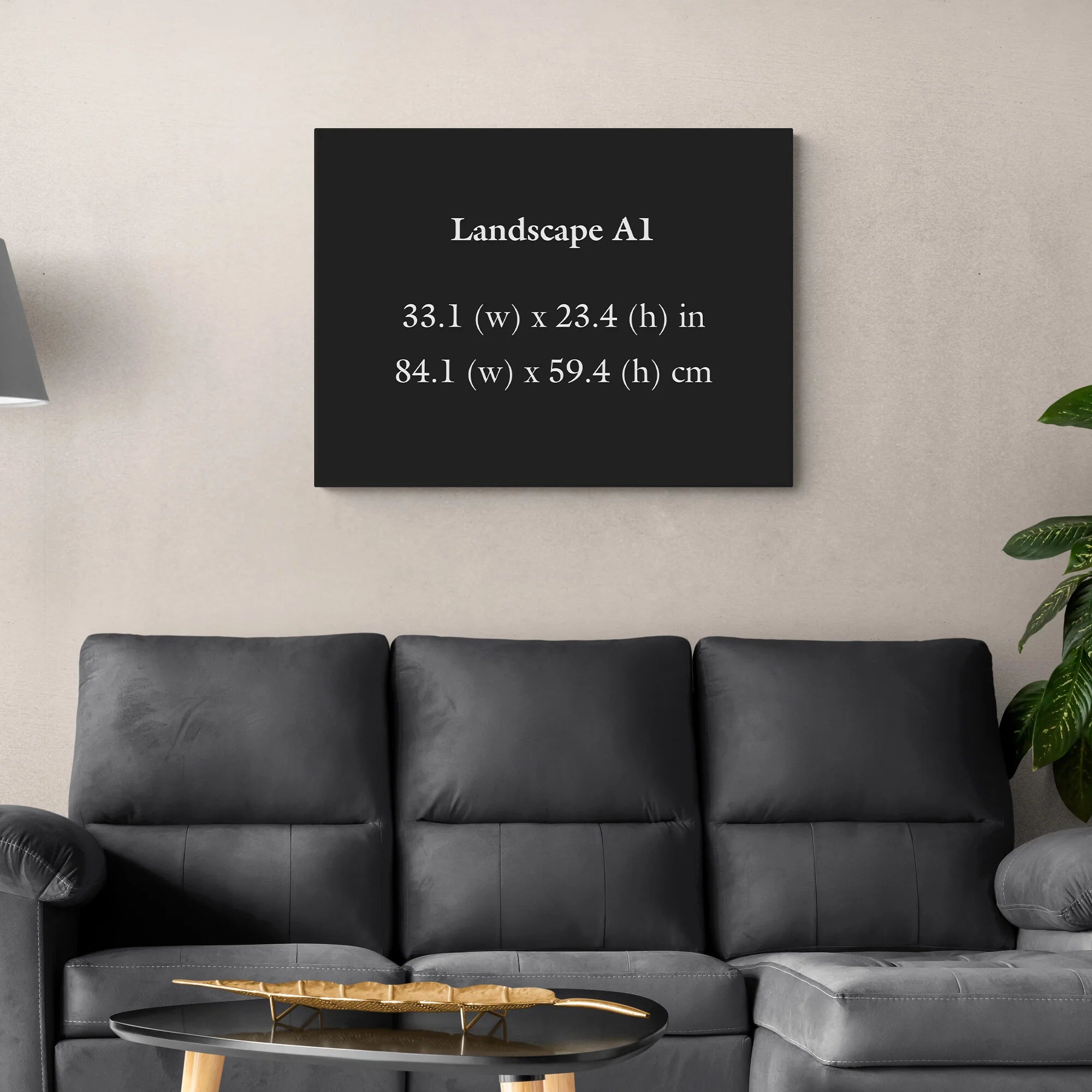 Custom A1 (33.1x23.4in / 84.1x59.4cm) - Wall Art Rolled Canvas Print