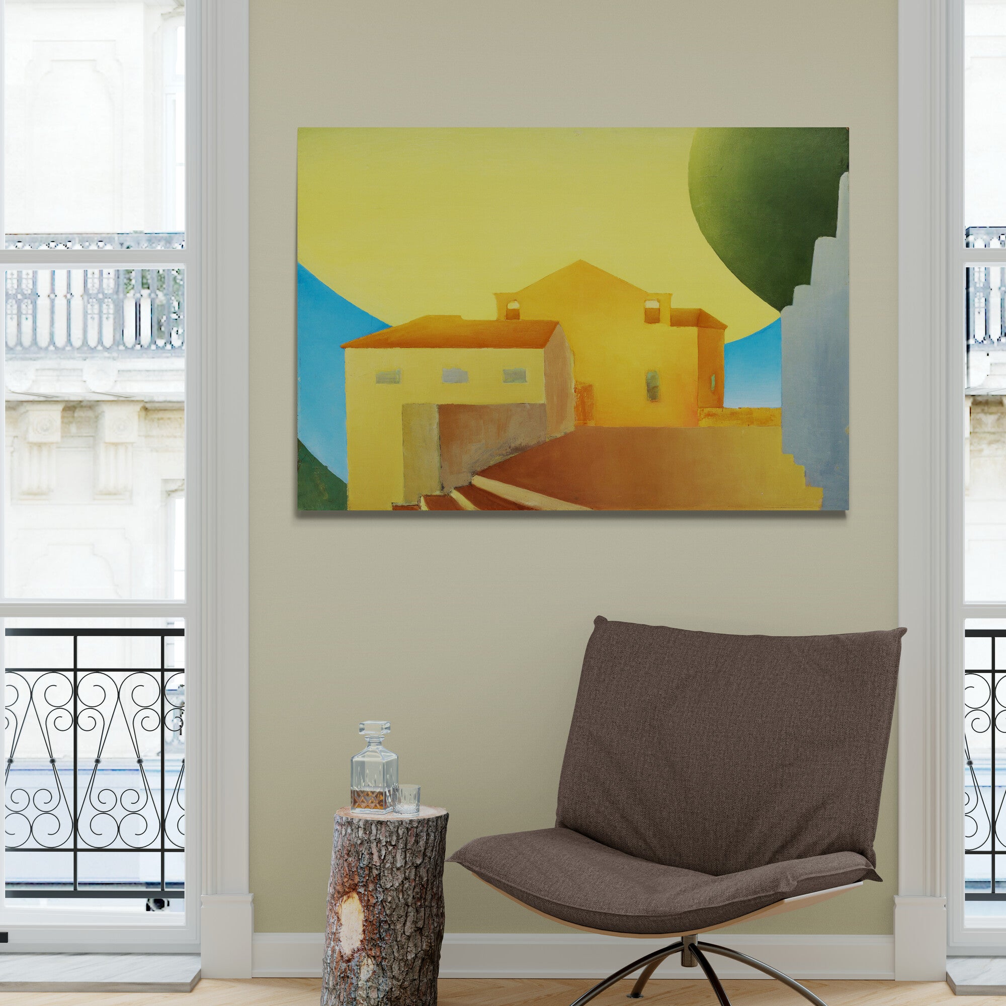 L'Annoueide Landscape Art Deco Wall Art by Torsten Jovinge - Canvas Wall Art Framed Print - Various Sizes