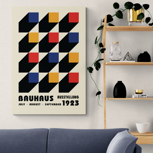 Bauhaus Wall Art - Bauhaus Print - Exhibition Poster - Set of 3 Prints - Canvas Wall Art Framed Prints - Various Sizes