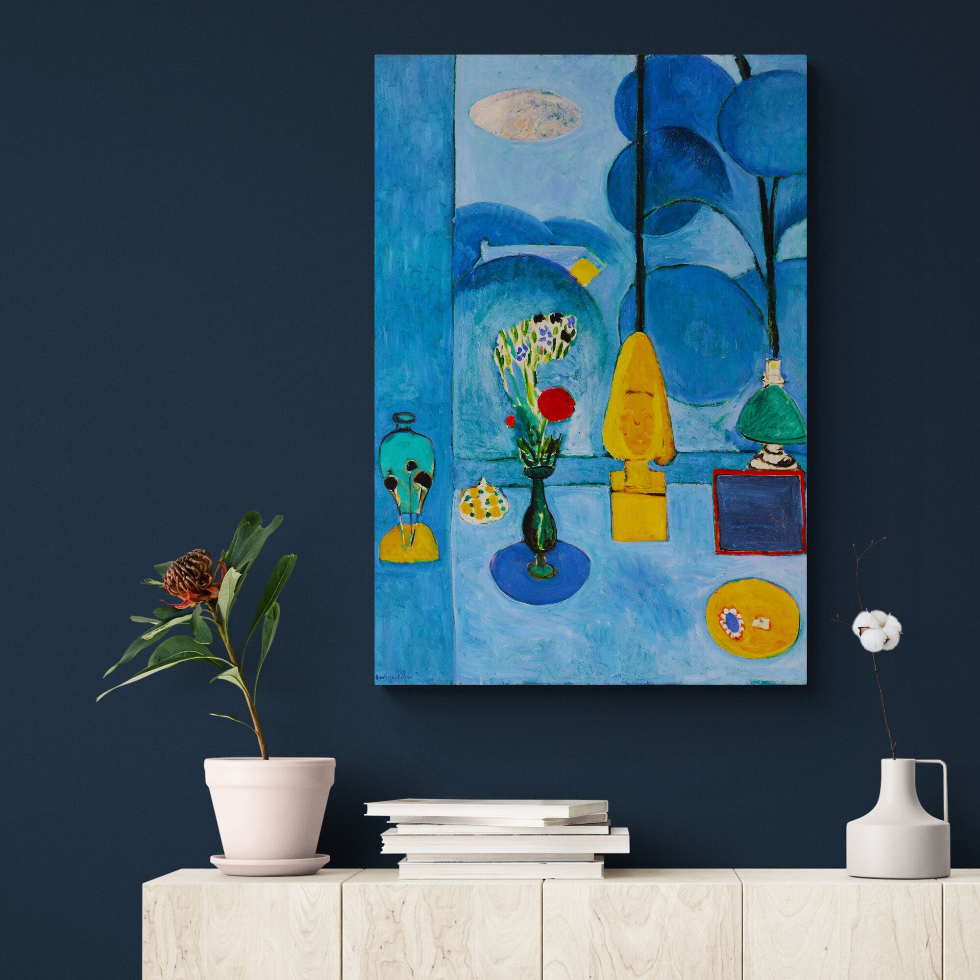 The Blue Window - Abstract Wall Art by Henri Matisse 1913 - Canvas Wall Art Framed Print - Various Sizes
