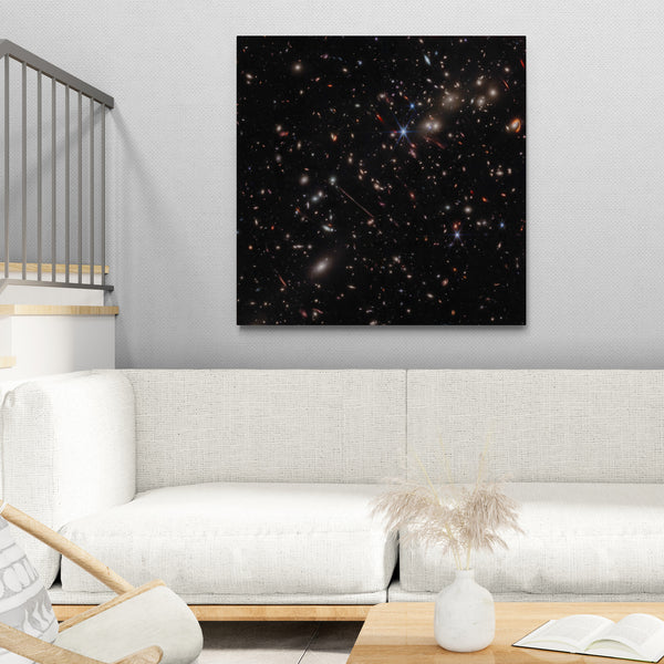 NASA - James Webb Telescope - El Gordo (NIRCam Image) Wall Art - Framed Canvas Wall Art Print - Various Sizes