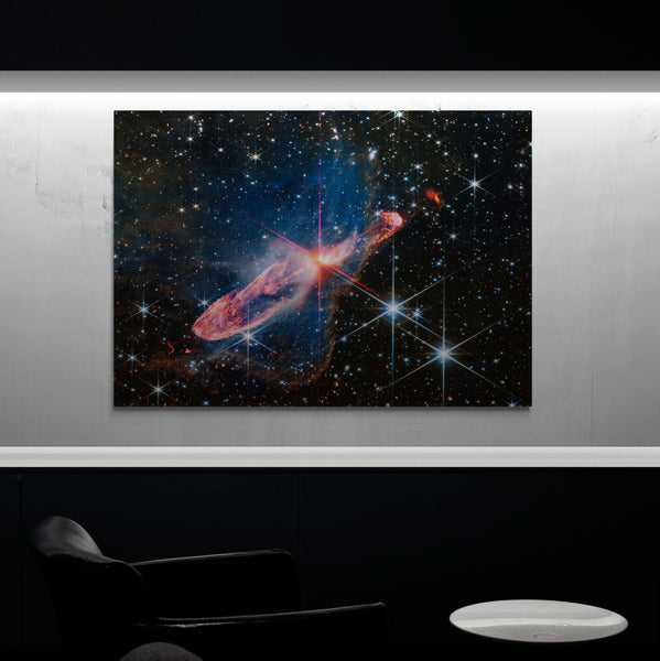 NASA - James Webb Telescope - Herbig-Haro 46/47 (NIRCam Image) Wall Art - Canvas Wall Art Framed Print - Various Sizes