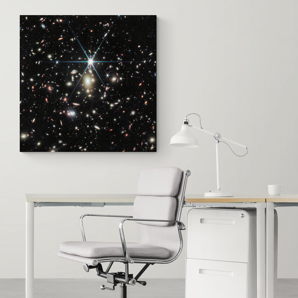 NASA - James Webb Telescope - Sunrise Arc (NIRCam Image) Wall Art - Framed Canvas Wall Art Print - Various Sizes