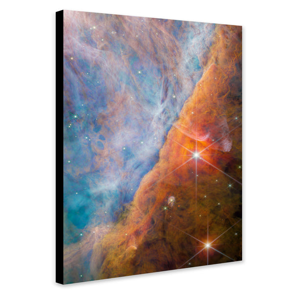 NASA James Webb Telescope Orion Bar (NIRCam Image) Wall Art - Canvas Wall Art Framed Print - Various Sizes