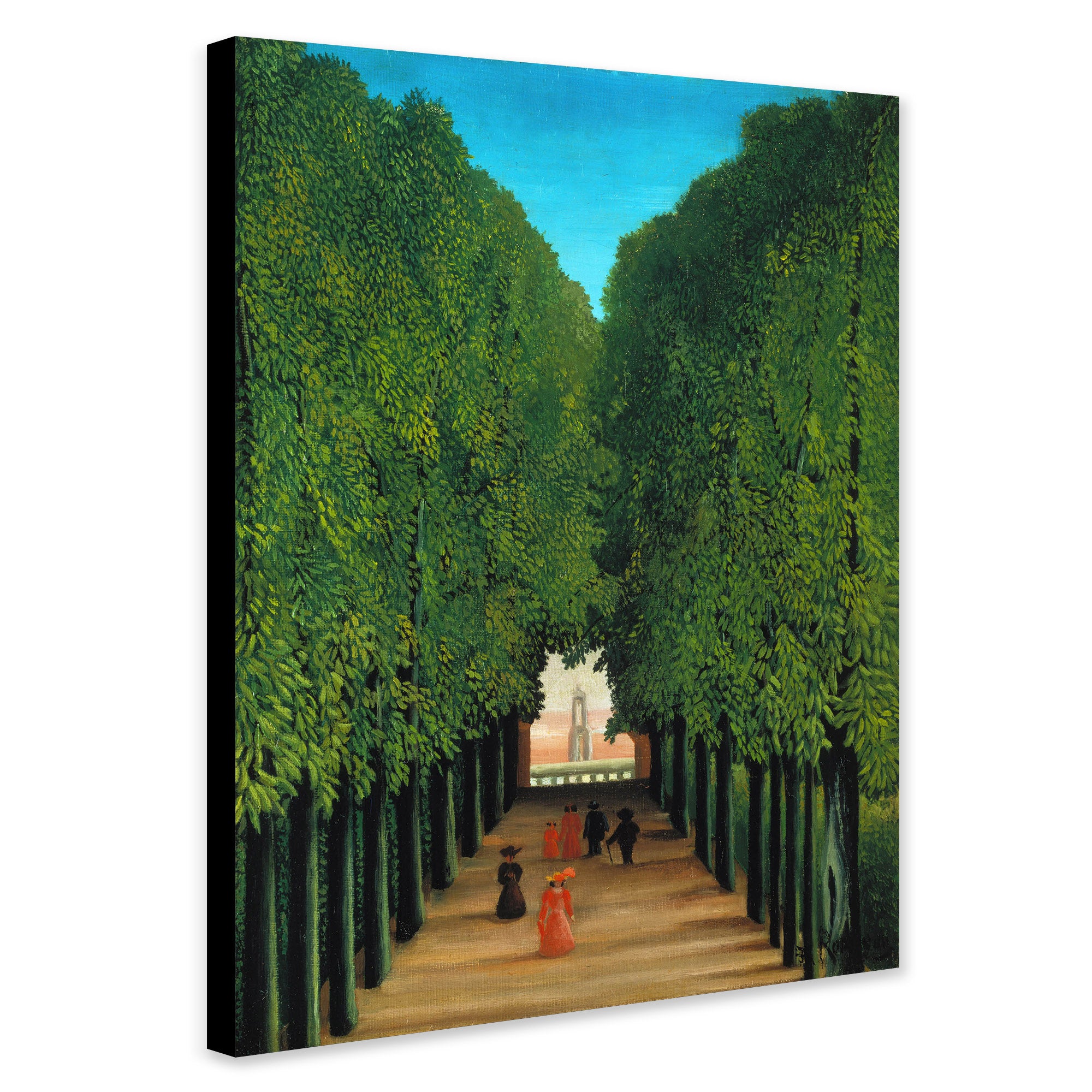 The Avenue In The Park At Saint Cloud by Henri Rousseau - Canvas Wall Art Framed Print - Various Sizes