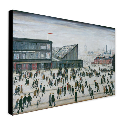 Going to the Match by L.S. Lowry Wall Art - Canvas Wall Art Framed Print - Various Sizes