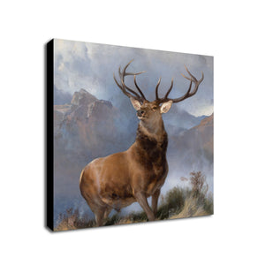 The Monarch of the Glen by Edwin Landseer 1851 - Framed Canvas Wall Art Print - Various Sizes