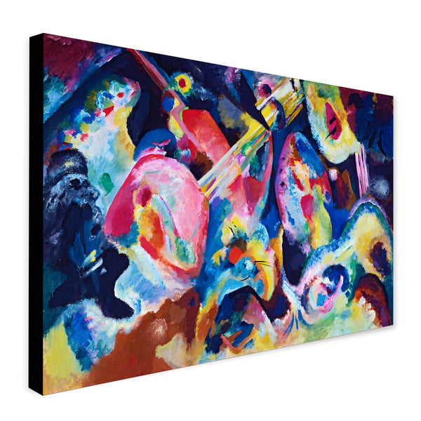 Improvisation. Deluge Abstract Wall Art by Wassily Kandinsky 1913 - Canvas Wall Art Framed Print - Various Sizes