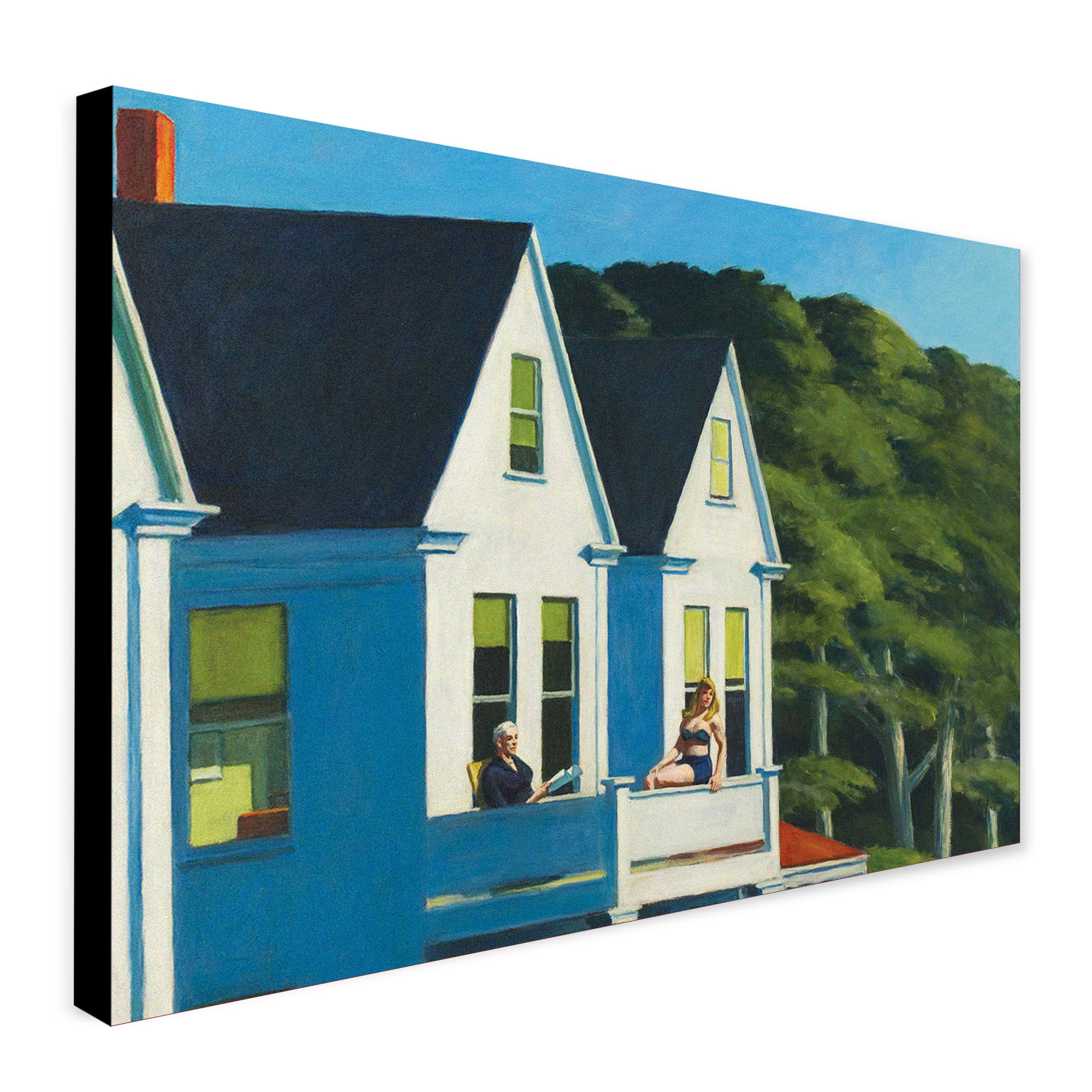 Second Story Sunlight - Wall Art by Edward Hopper 1960 - Canvas Wall Art Framed Print - Various Sizes