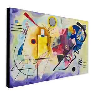 Yellow, Red, Blue, Abstract Wall Art by Wassily Kandinsky 1925 - Canvas Wall Art Framed Print - Various Sizes