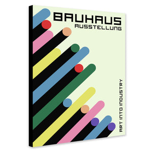 Bauhaus Ausstellung Geometric Tubes - Canvas Wall Art Framed Print - Various Sizes