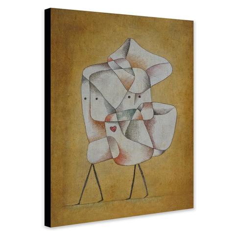 Siblings - Abstract Art by Paul Klee - Canvas Wall Art Framed Print - Various Sizes