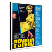 Psycho - Alfred Hitchcock - Movie Wall Art - Canvas Wall Art Framed Print - Various Sizes