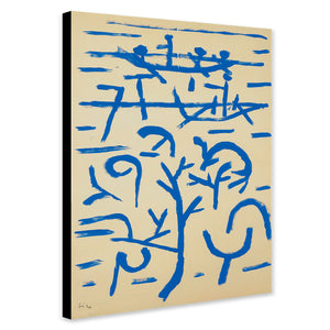 Boats In The Flood - Abstract Art by Paul Klee - Canvas Wall Art Framed Print - Various Sizes