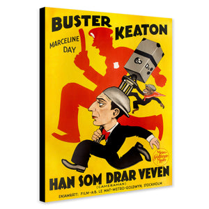 Buster Keaton - The Cameraman - Vintage Movie Wall Art - Canvas Wall Art Framed Print - Various Sizes