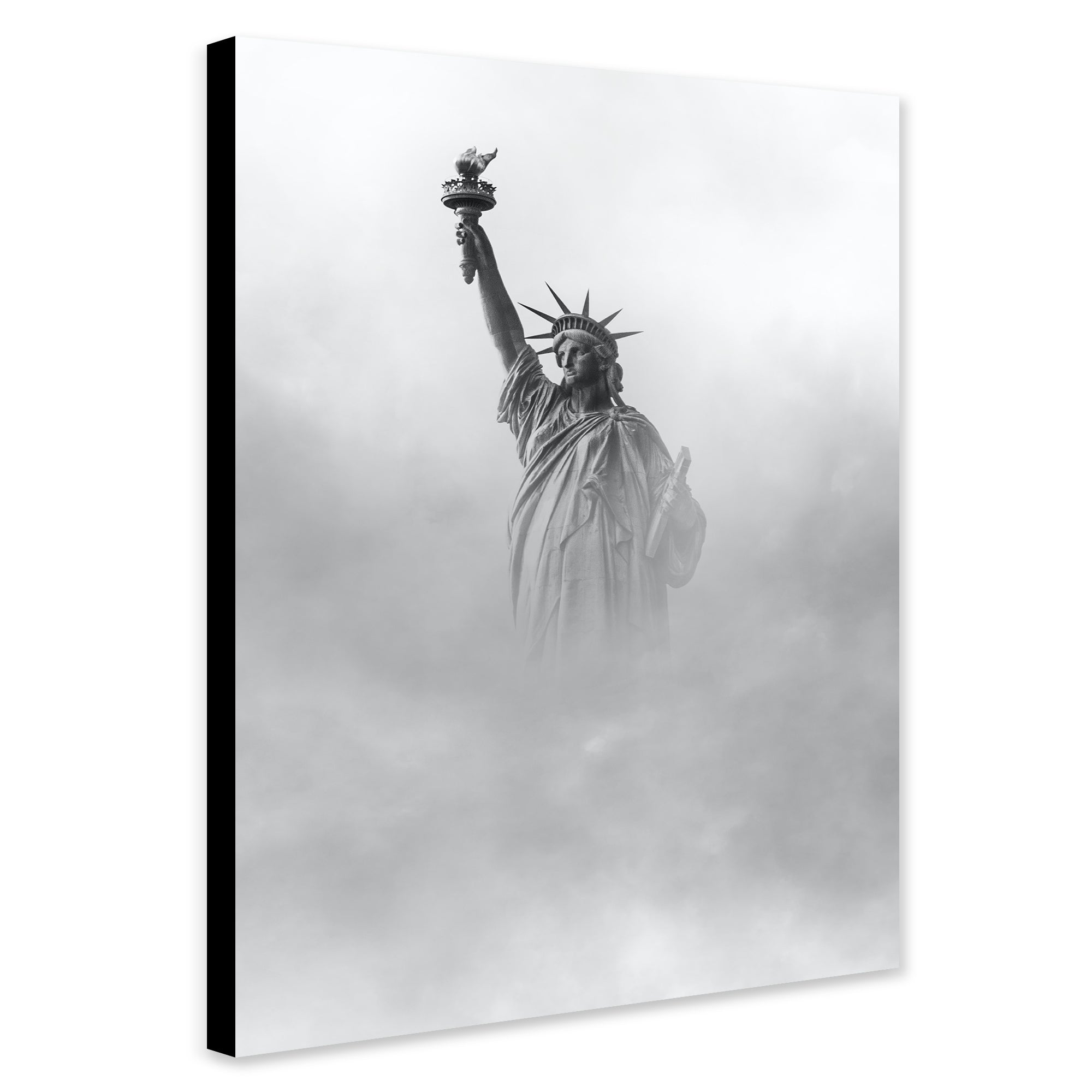 Statue Of Liberty - New York Wall Art - Canvas Wall Art Framed Print - Various Sizes