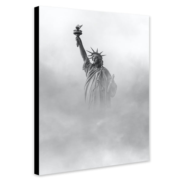 Statue Of Liberty - New York Wall Art - Canvas Wall Art Framed Print - Various Sizes