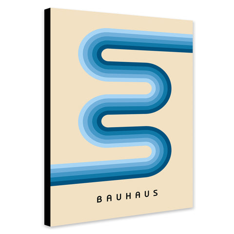 Bauhaus Snake - Canvas Wall Art Framed Print - Various Sizes