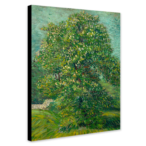 Chestnut Tree In Blossom by Vincent Van Gogh Wall Art - Canvas Wall Art Framed Print - Various Sizes