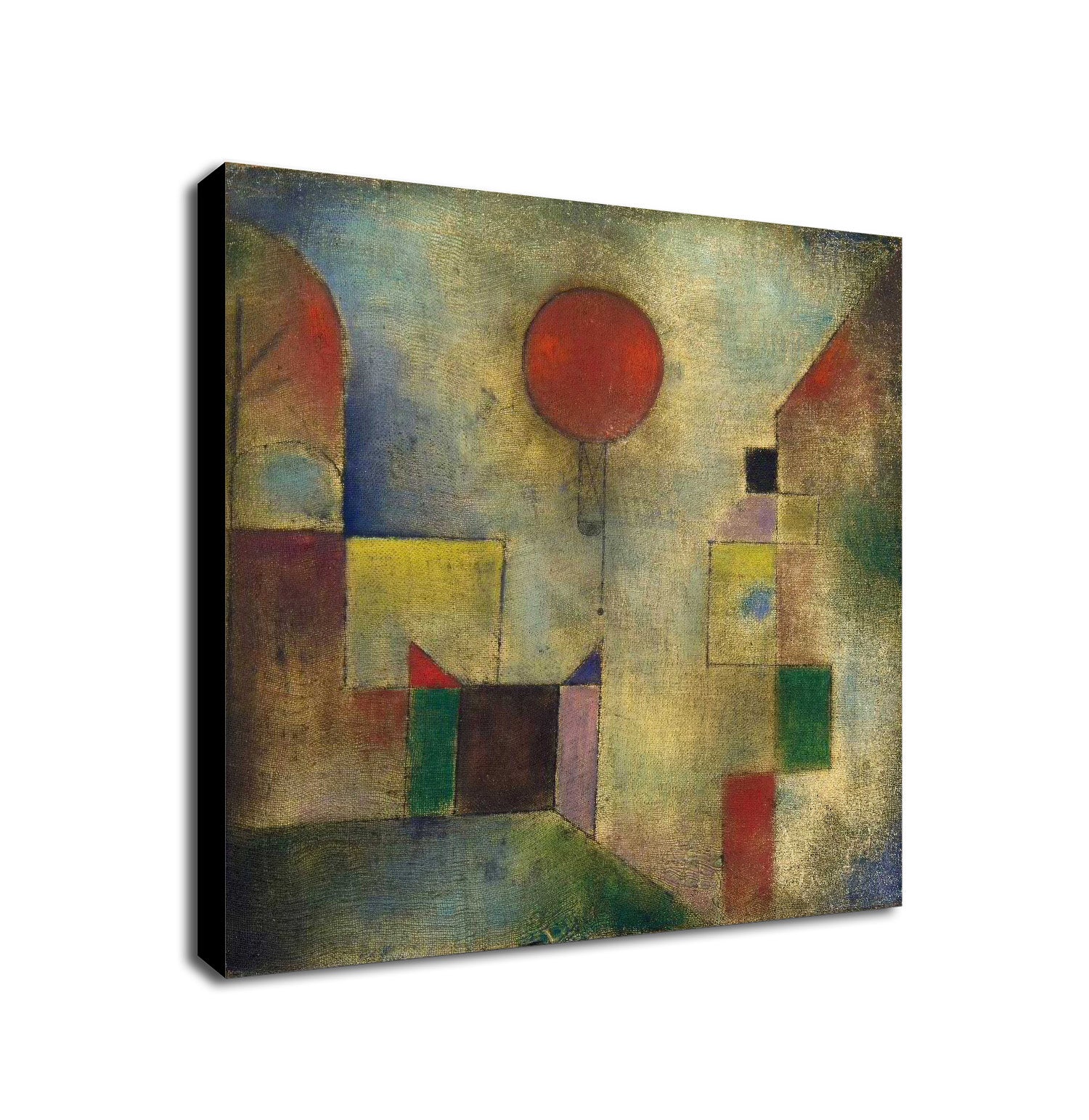 Red Balloon Abstract Art by Paul Klee 1922 - Canvas Framed Wall Art Print - Various Sizes