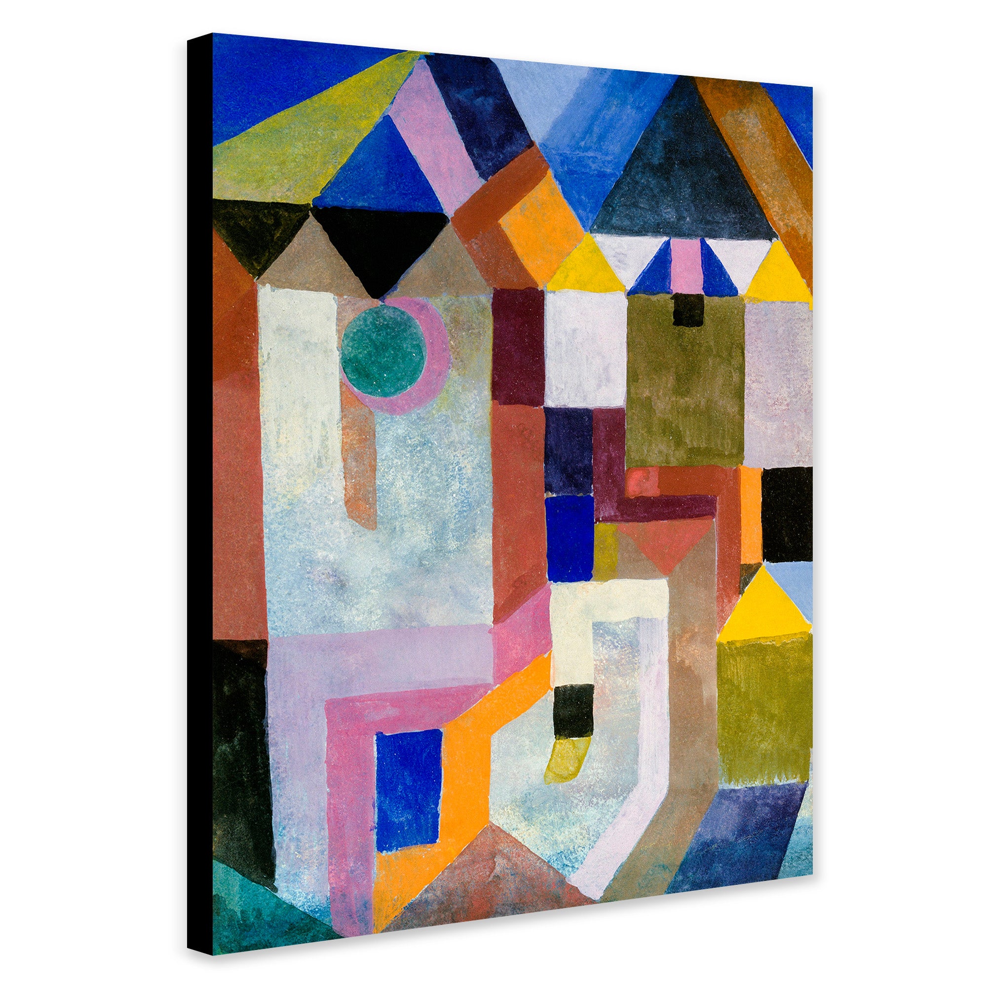 Colourful Architecture Wall Art by Paul Klee 1917 - Canvas Wall Art Framed Print - Various Sizes