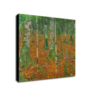 Birch Forest by Gustav Klimt - Framed Canvas Wall Art Print - Various Sizes