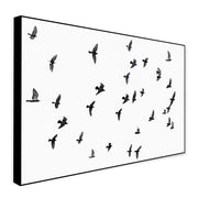 A Flock Of Birds - Wall Art - Canvas Wall Art Framed  Print - Various Sizes
